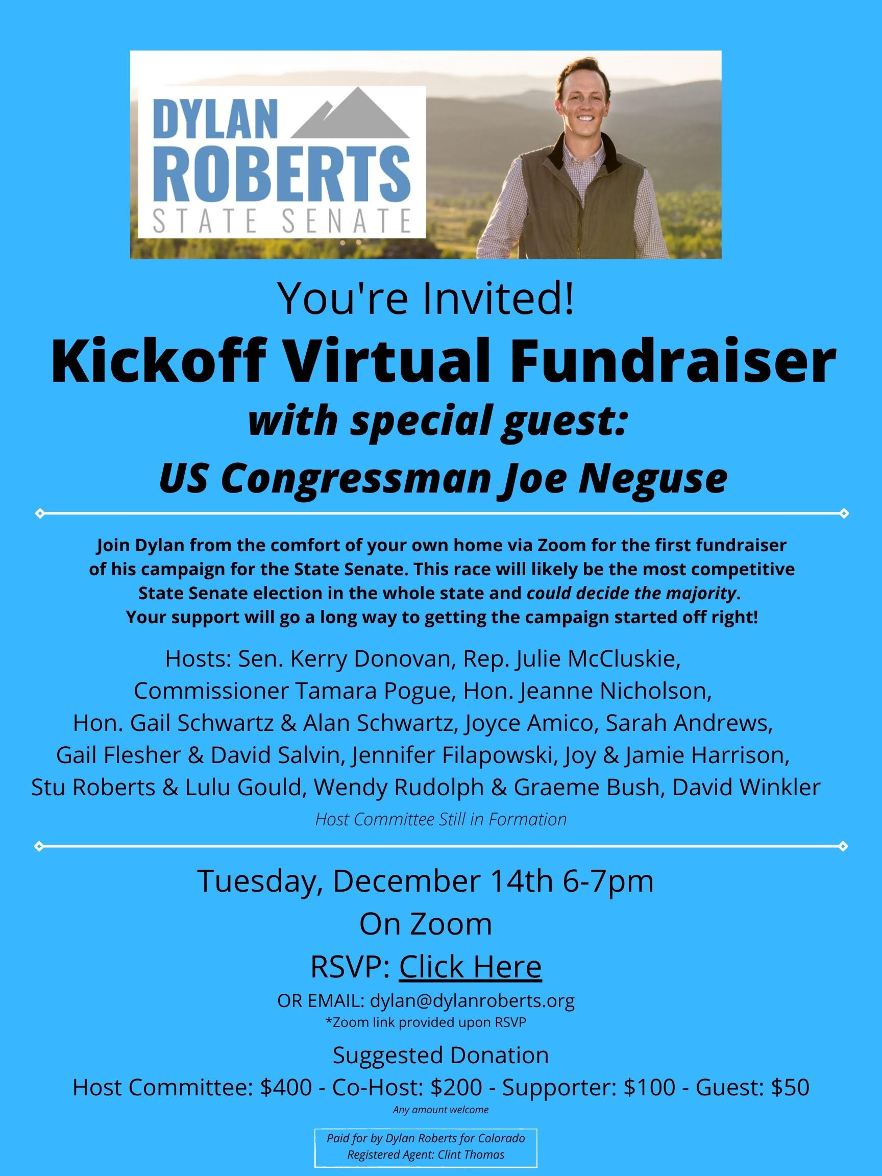 Dylan Roberts Kickoff Event